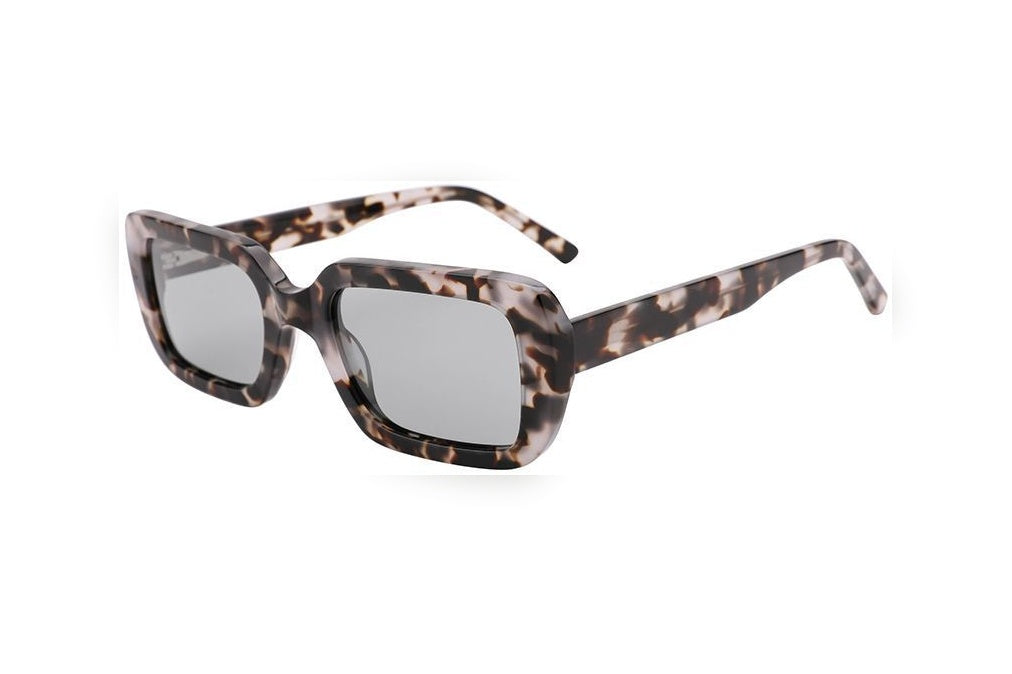 ORIGIN grey tortoise polarized rectangle sunglasses, top view