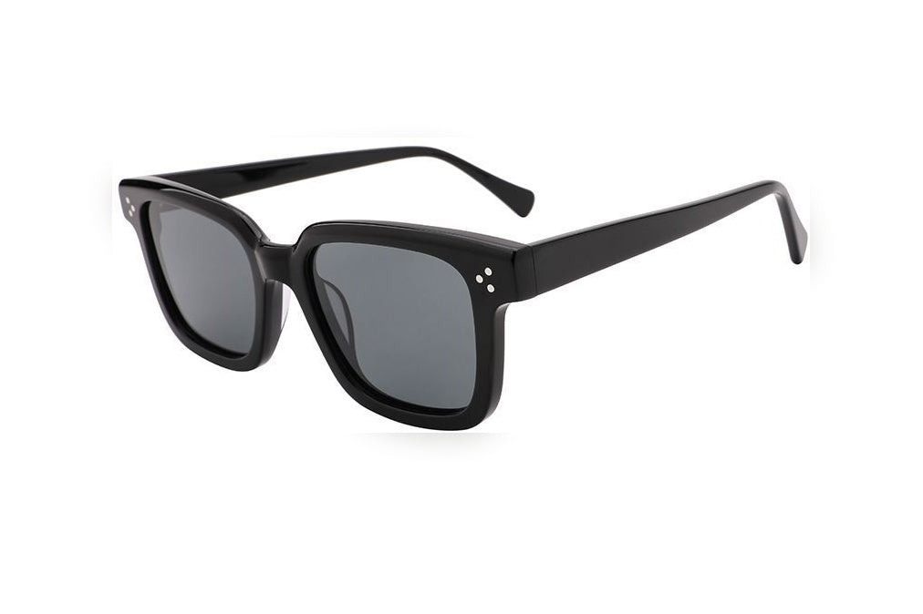 OAKLEY black polarized rectangle sunglasses, top view