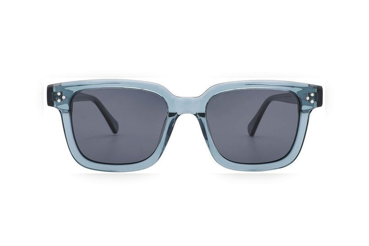 OAKLEY grey polarized rectangle sunglasses, front view
