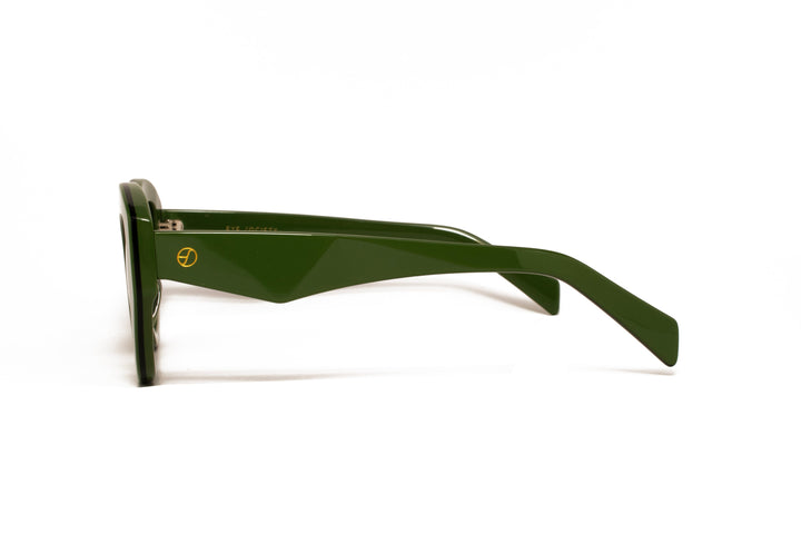AUREA green polarized cat-eye sunglasses, side view