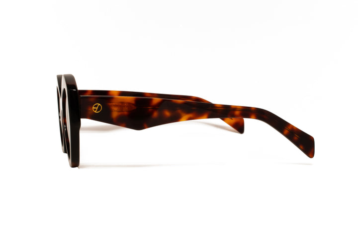 AUREA tortoise polarized cat-eye sunglasses, side view