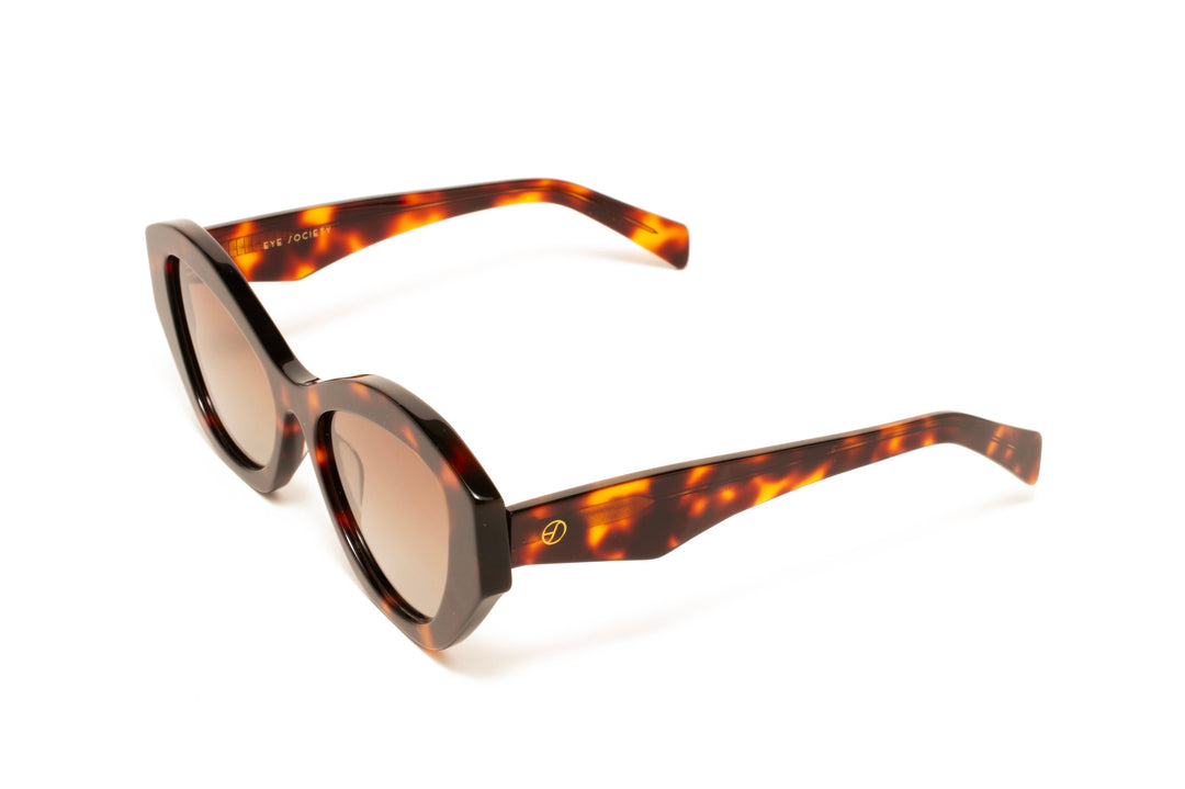 AUREA tortoise polarized cat-eye sunglasses, top view