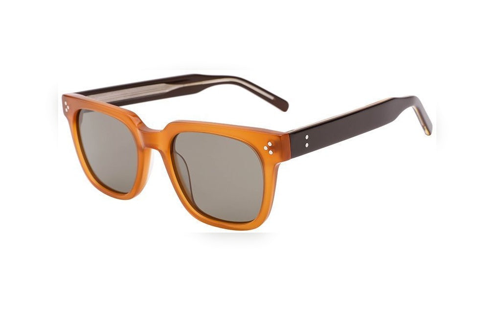 OAK l.brown polarized round sunglasses, top view