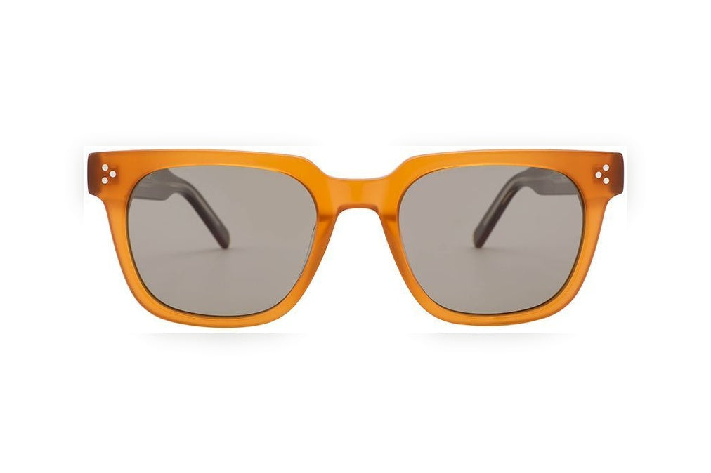OAK l.brown polarized round sunglasses, front view