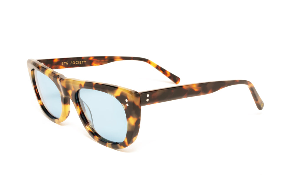 CALISTA black brown tortoise polarized rectangle sunglasses, top view