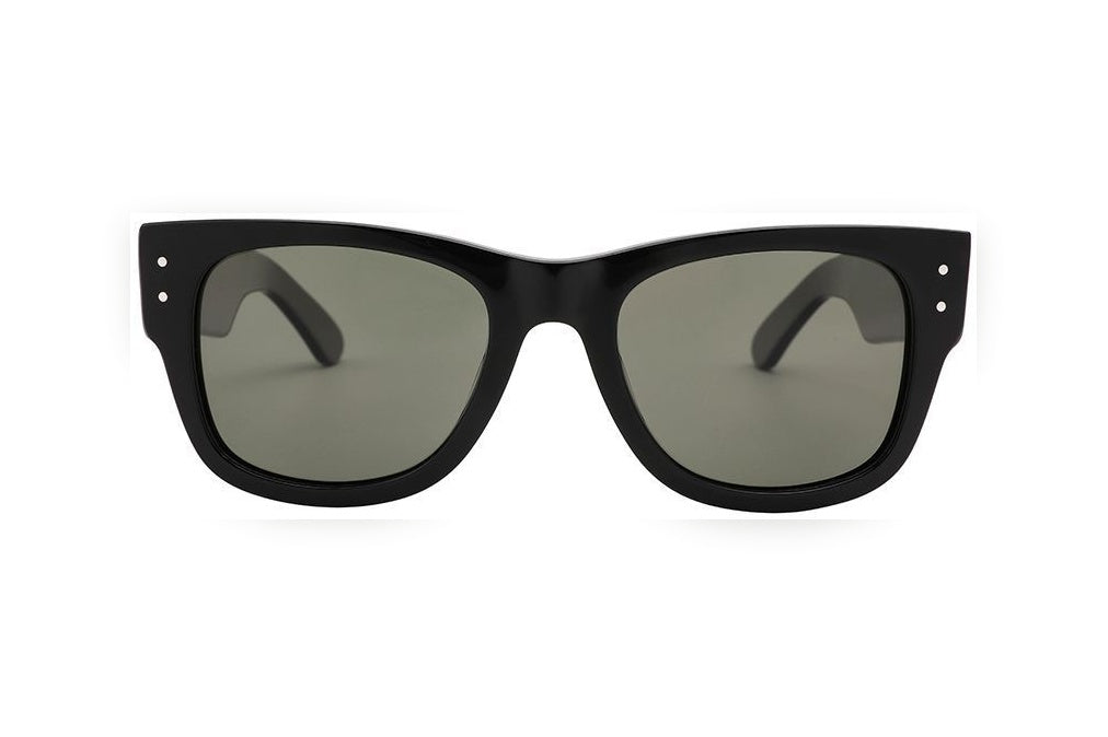 DANTE black polarized square sunglasses, front view