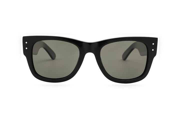 DANTE black polarized square sunglasses, front view