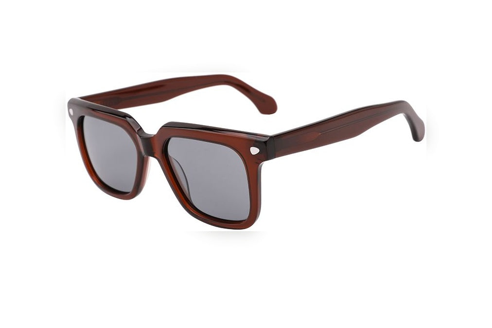 ADAIO brown / grey polarized rectangle sunglasses, top view
