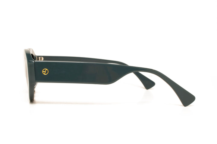 NORA grey navy polarized oval sunglasses, side view