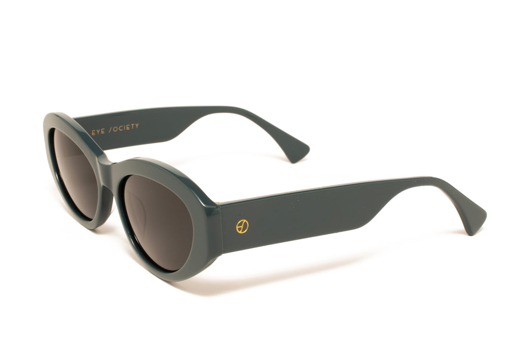 NORA grey navy polarized oval sunglasses, top view