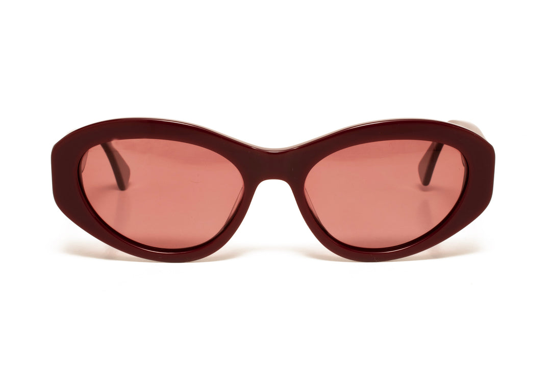 NORA wine polarized oval sunglasses, front view