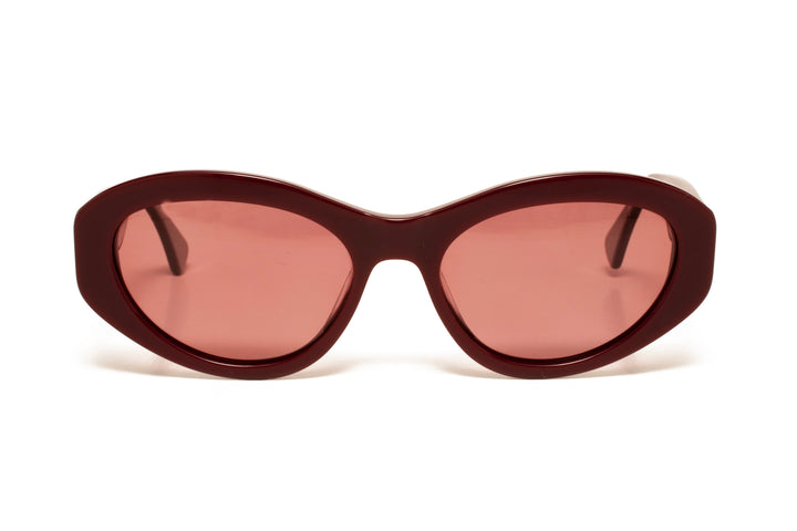 NORA wine polarized oval sunglasses, front view