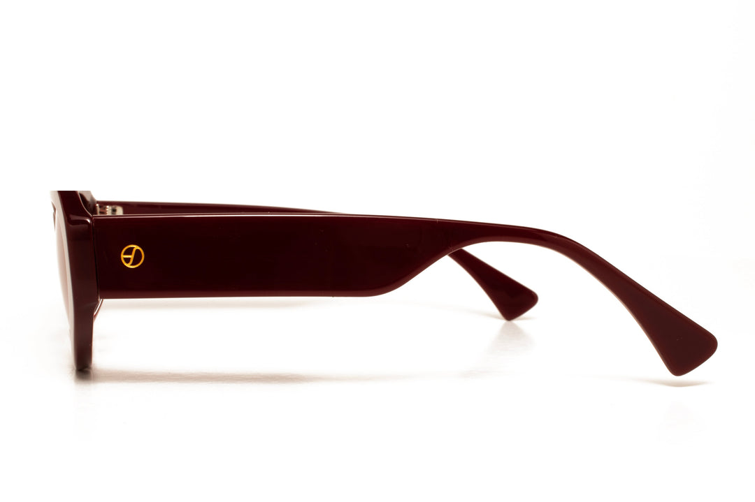 NORA wine polarized oval sunglasses, side view