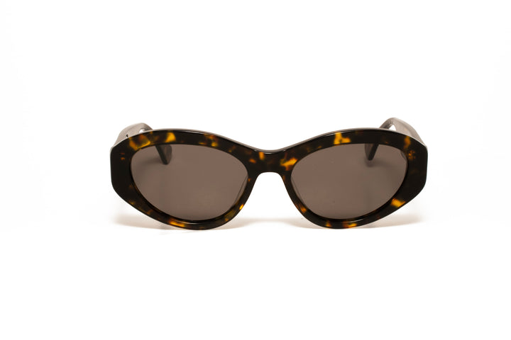 NORA tortoise polarized oval sunglasses, front view