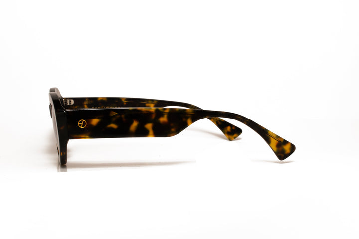 NORA tortoise polarized oval sunglasses, side view