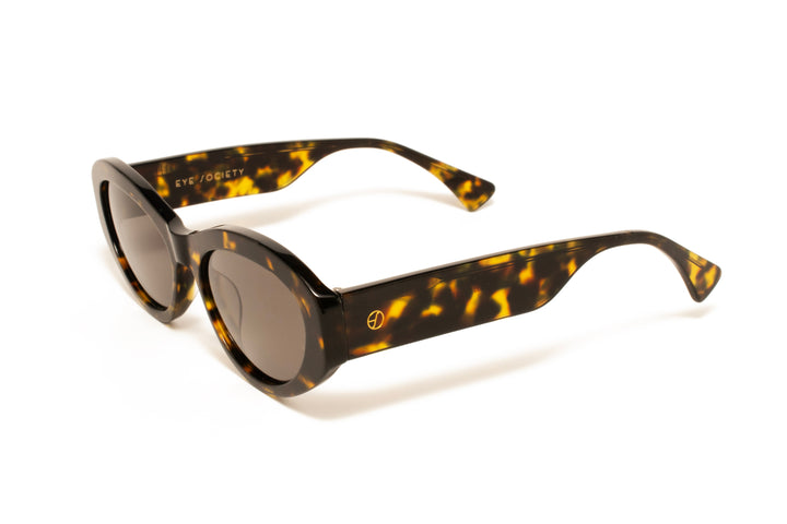 NORA tortoise polarized oval sunglasses, top view