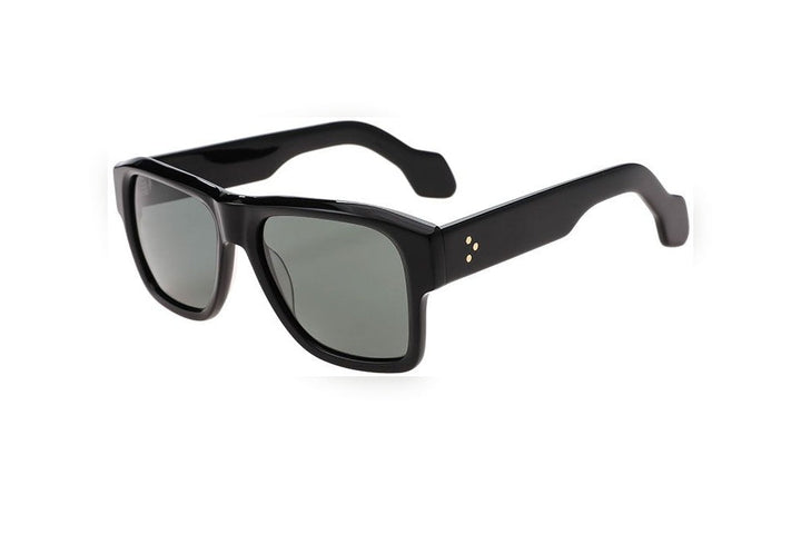 GRETA black / grey polarized rectangle sunglasses, top view