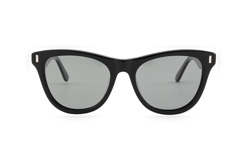 NOVAE black polarized round sunglasses, front view