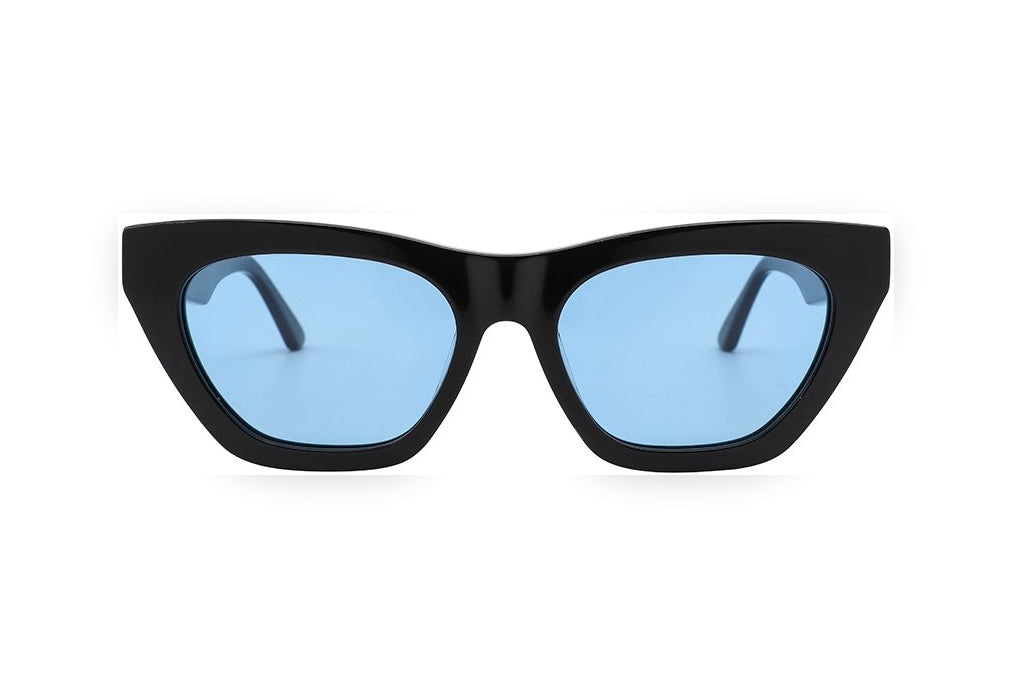 ADAIS black / blue polarized rectangle sunglasses, front view