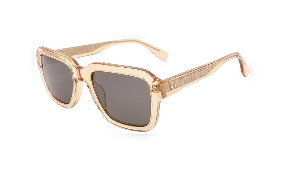 ADAN lemon / grey polarized rectangle sunglasses, top view