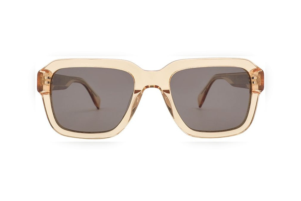 ADAN lemon / grey polarized rectangle sunglasses, front view