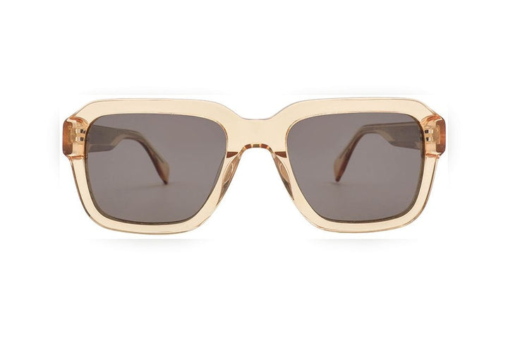 ADAN lemon / grey polarized rectangle sunglasses, front view