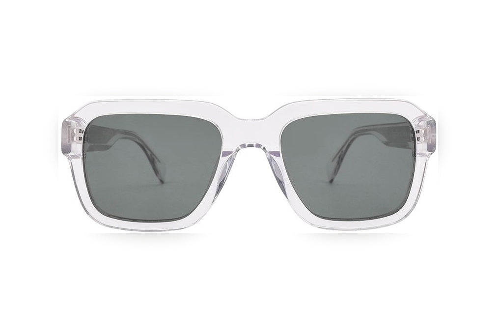 ADAN crystal / grey polarized rectangle sunglasses, front view