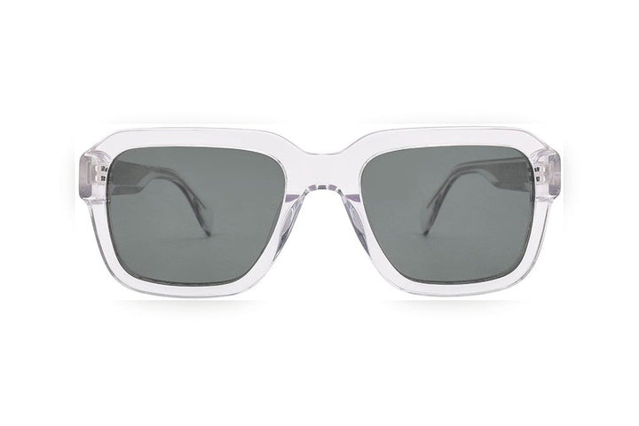 ADAN crystal / grey polarized rectangle sunglasses, front view