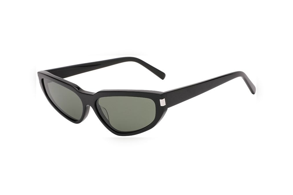ILANA black / green polarized cat-eye sunglasses, top view