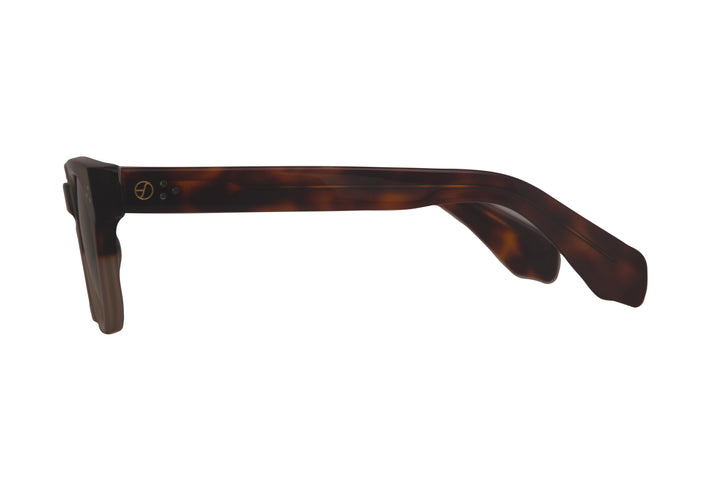 ELARA tortoise milky brown polarized round sunglasses, side view