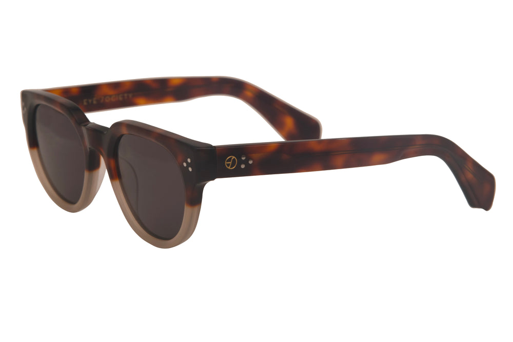 ELARA tortoise milky brown polarized round sunglasses, top view