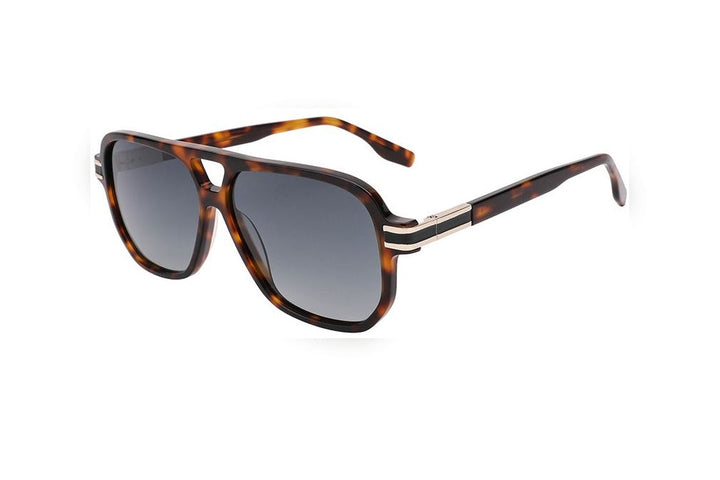 ADANAN tortoise / grey polarized rectangle sunglasses, top view