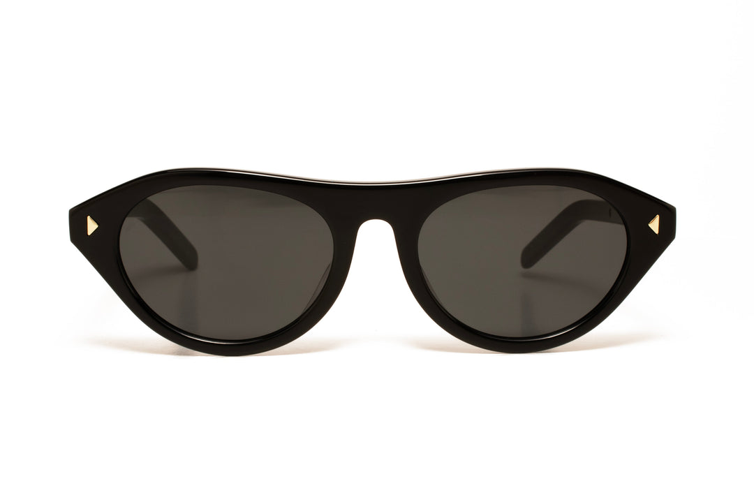 CEDAR black gold / grey  aviator sunglasses, front view