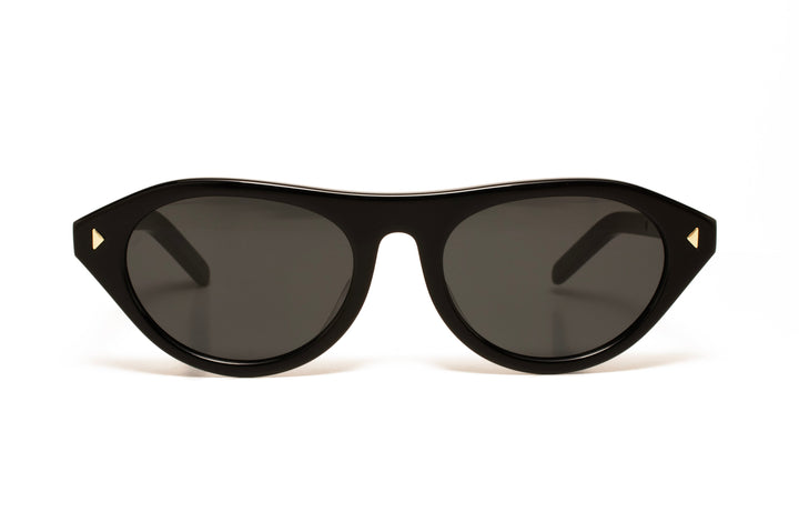 CEDAR black gold / grey  aviator sunglasses, front view