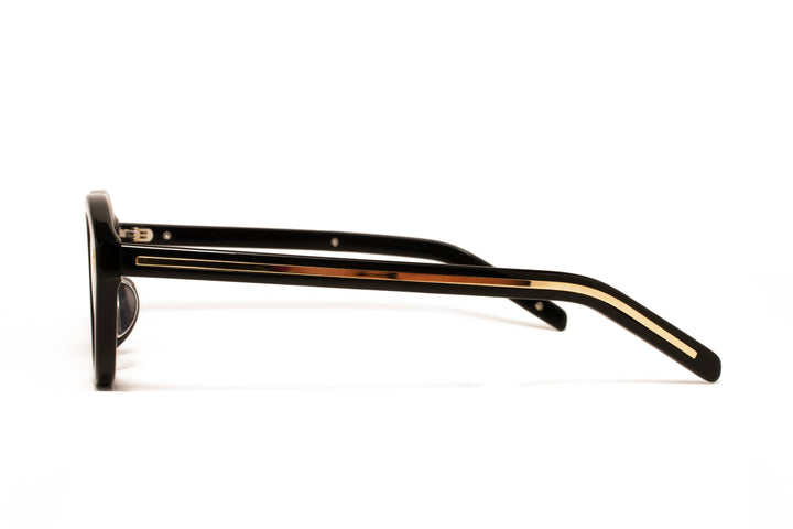 CEDAR black gold / grey  aviator sunglasses, side view