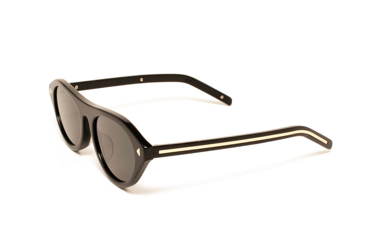 CEDAR black gold / grey  aviator sunglasses, top view