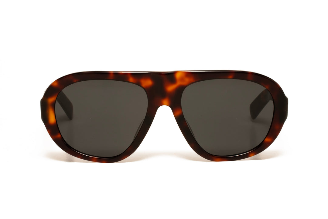 HARBOR tortoise / grey  aviator sunglasses, front view