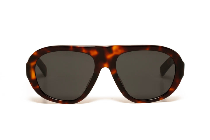 HARBOR tortoise / grey  aviator sunglasses, front view